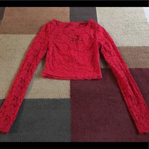Express cropped lace Top